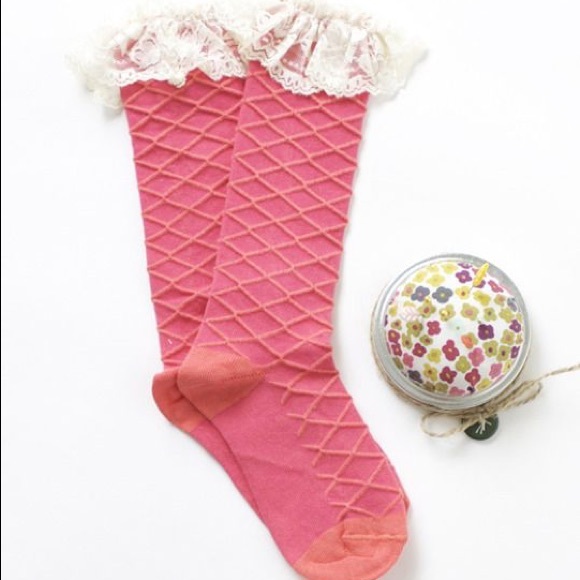 Matilda Jane Good Hart coral crush socks - Picture 1 of 5